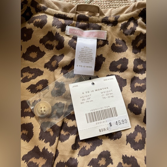 Janie & Jack trench coat *NWT* 6-12 months $59 - Picture 4 of 11